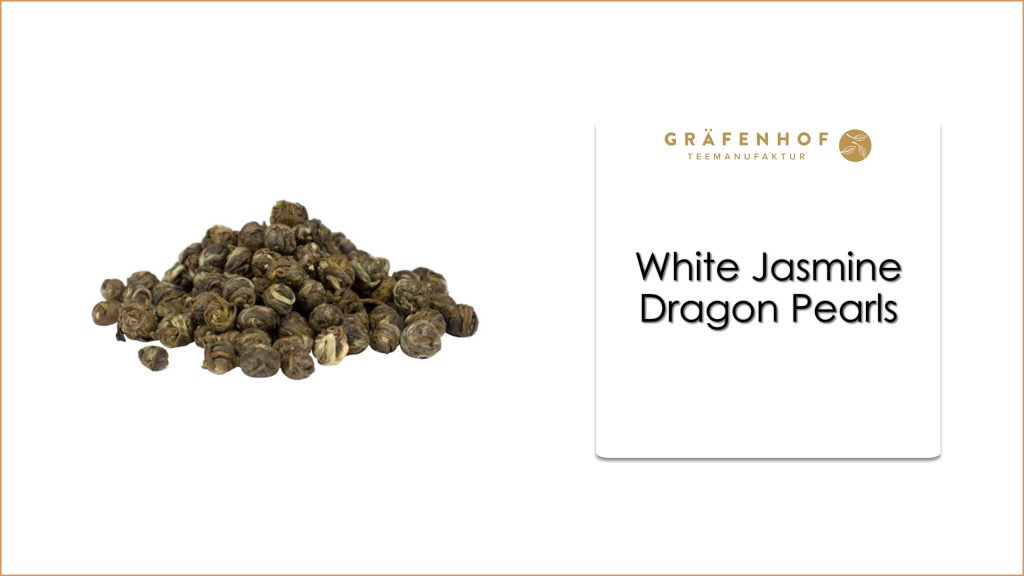 White-Jasmine-Dragon-PearlsWeiße Tees - Bio Teemischungen & Kräuteraufgüsse - Graefenhof Tee Bio Tee Hersteller